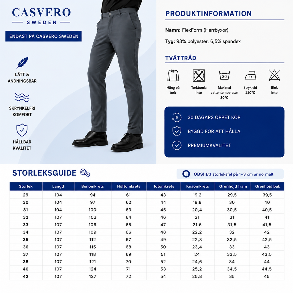FlexForm™ - Businesslook på sekunder